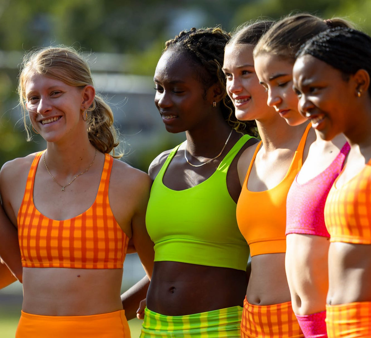 girls green sports bra