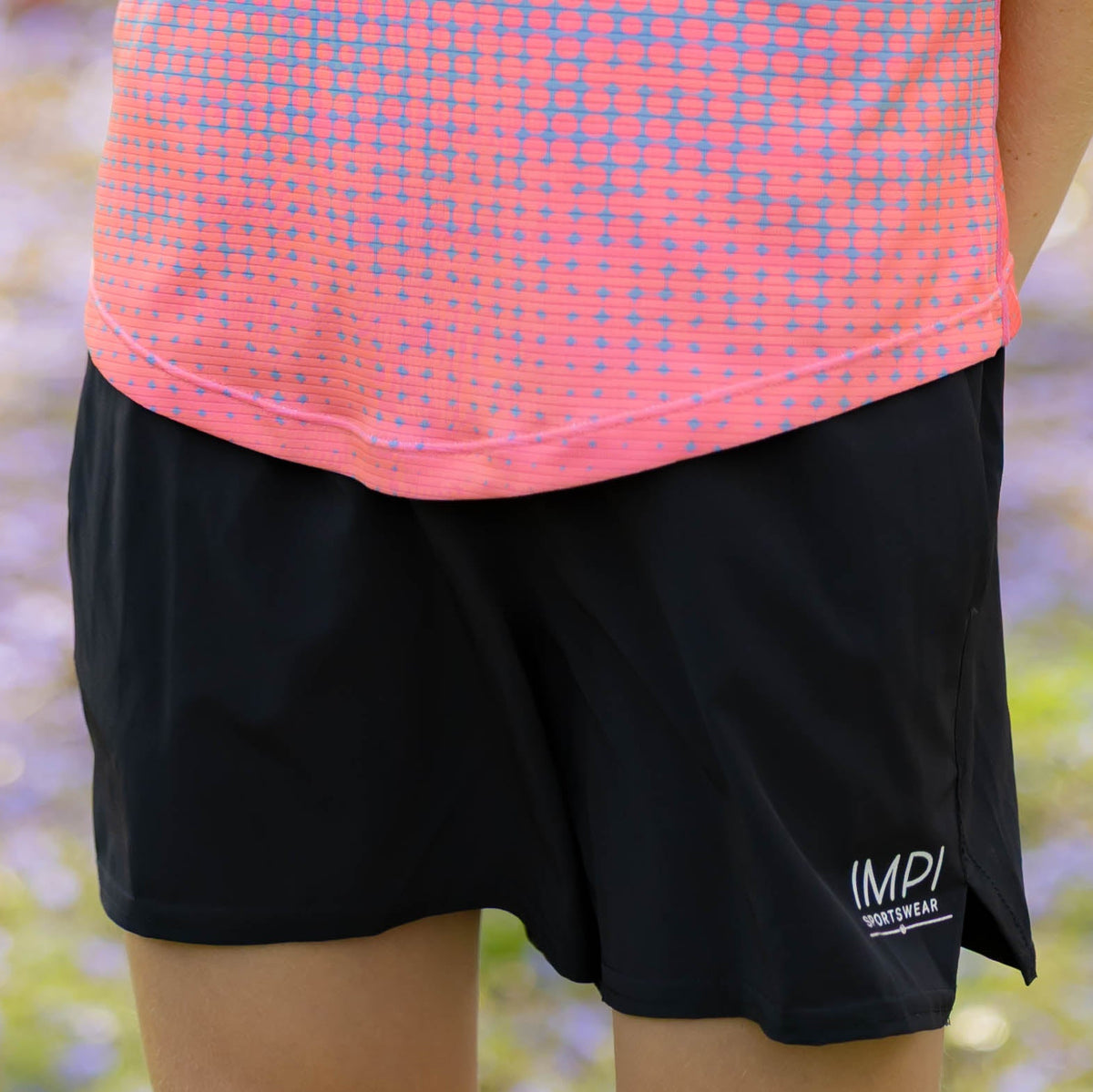 boys black running shorts