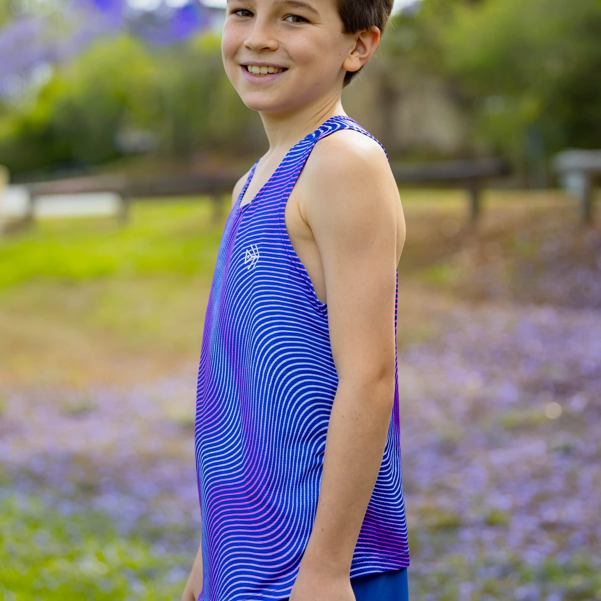 boys running singlet