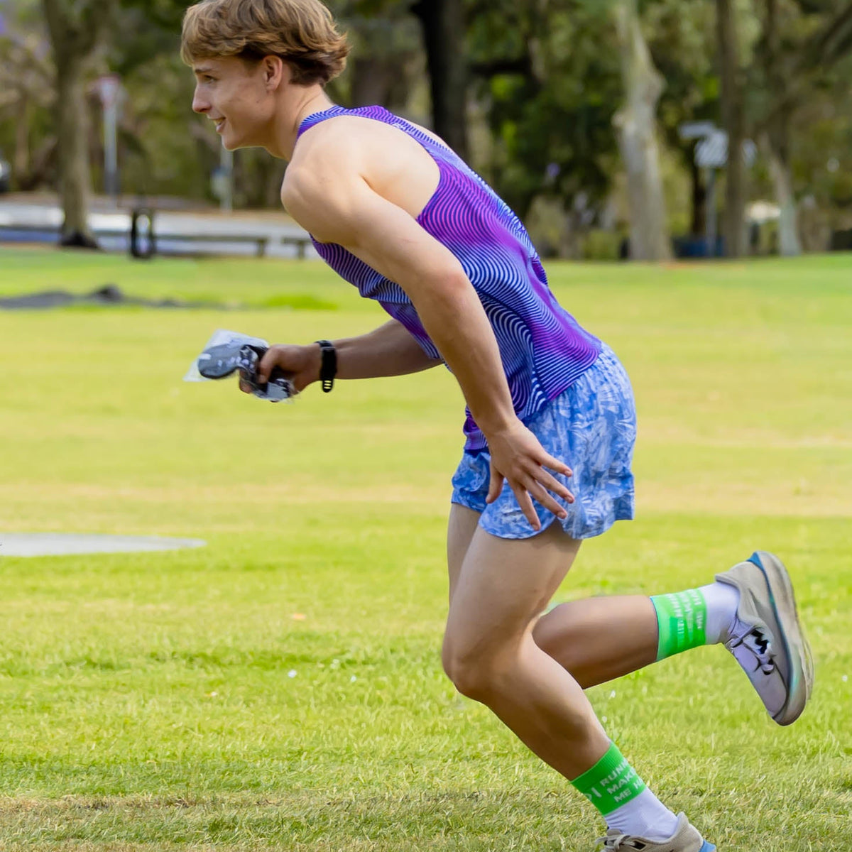 boys running singlet