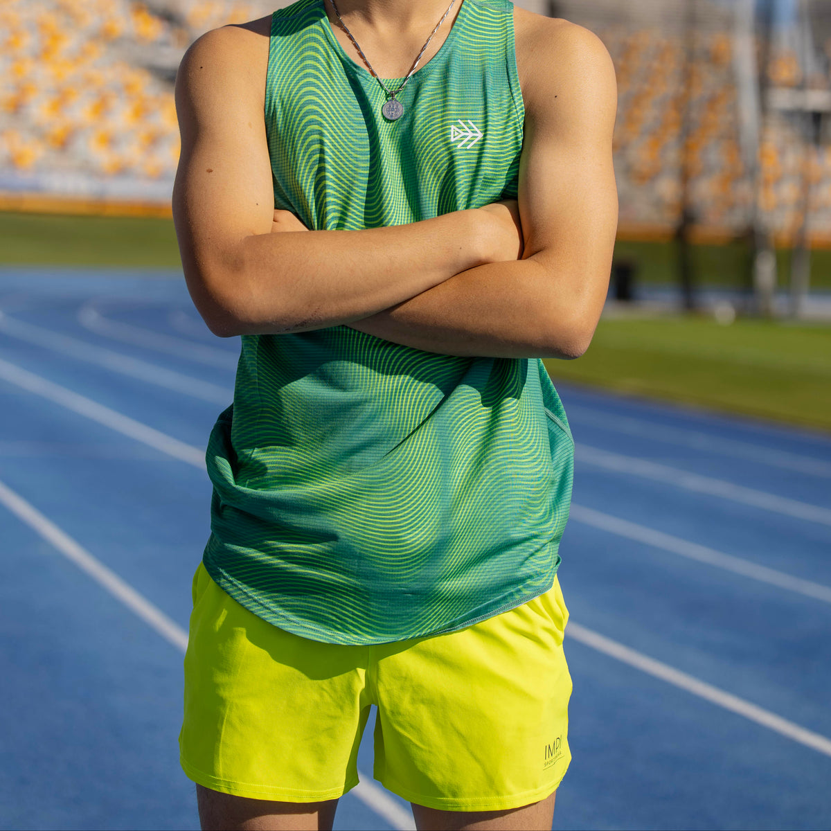 boys yellow running shorts