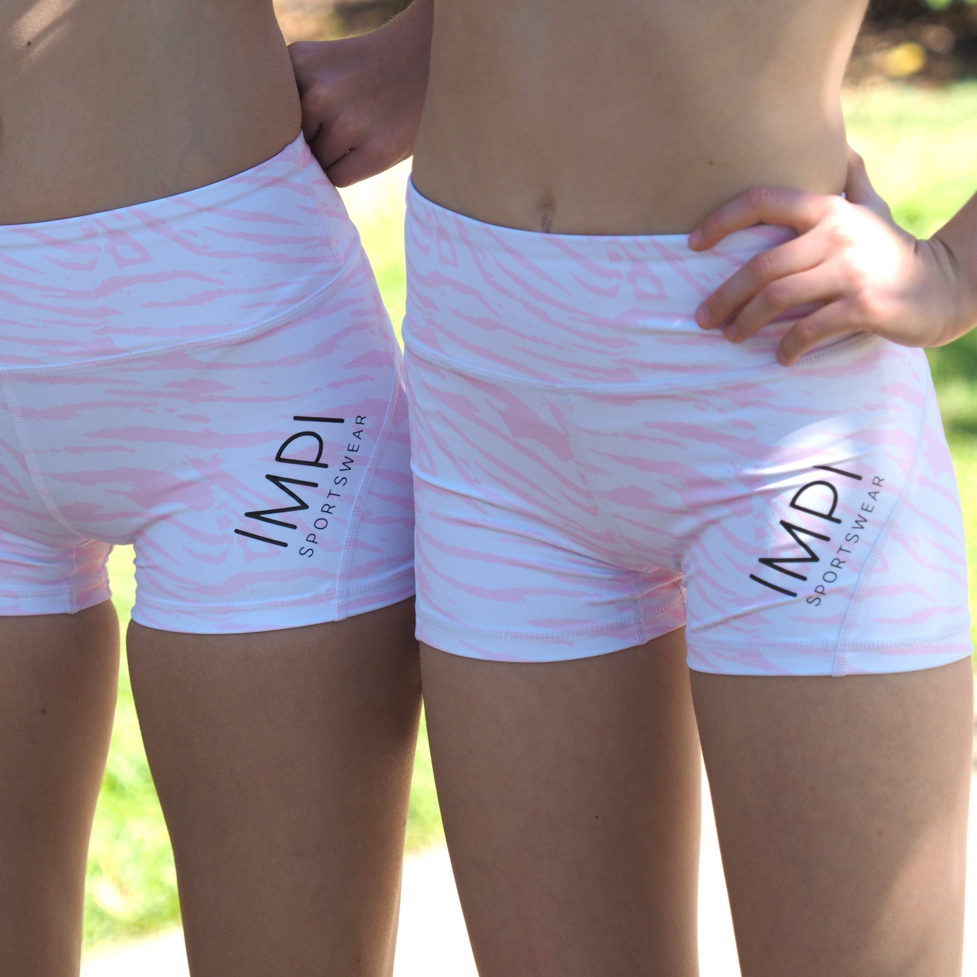 pink zebra running shorts