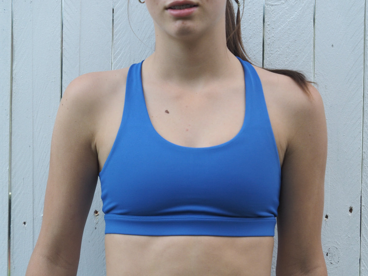 Triple Strap IMPI Running Bra Top - Cobalt Blue