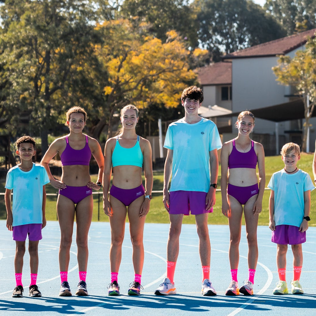 boys purple running shorts