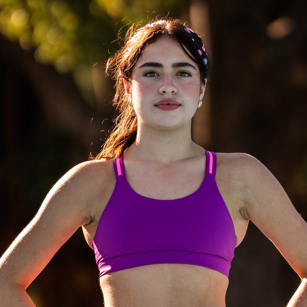 purple running crop