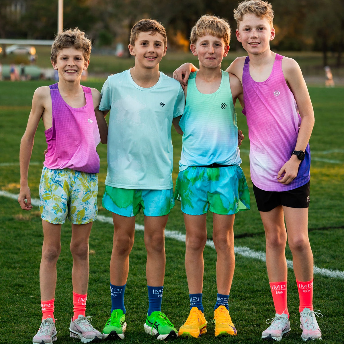 boys purple running singlet