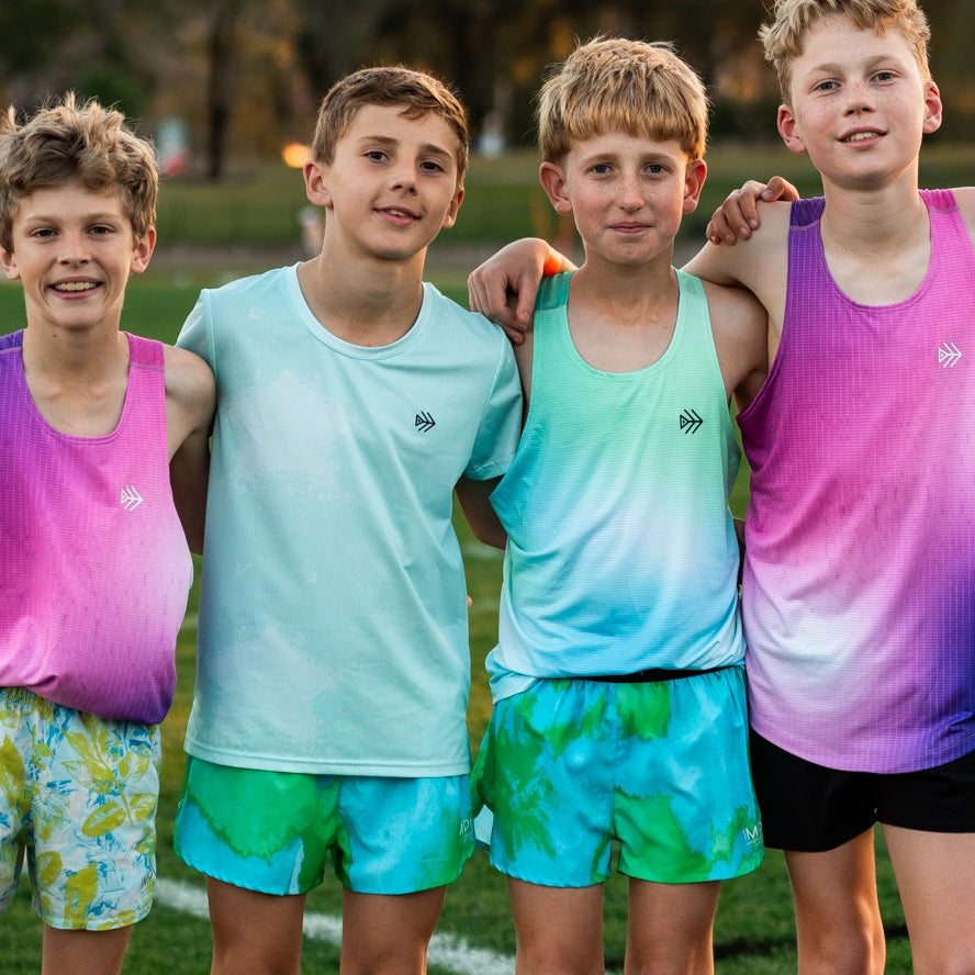 boys split running shorts
