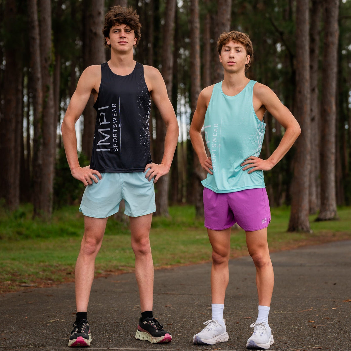 IMPI black running singlet