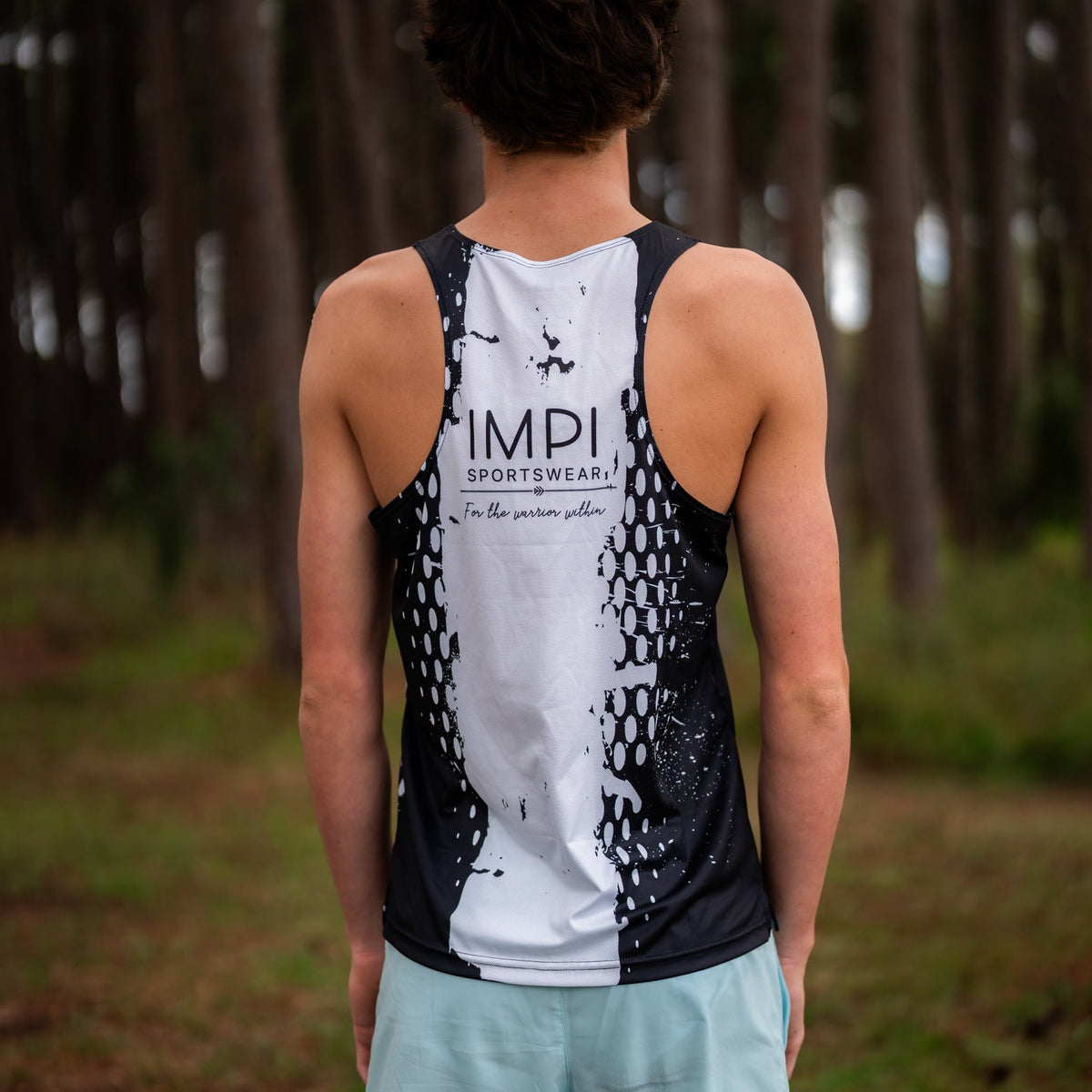 IMPI black running singlet