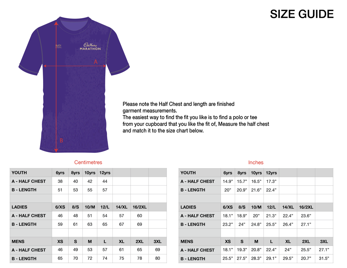 Cadbury Marathon - Mens Long Sleeve Tee - Pre-Order