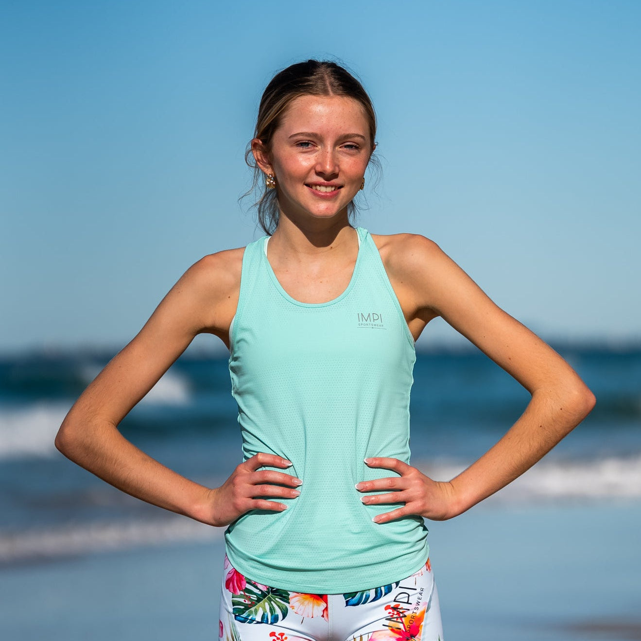 Girls running singlet