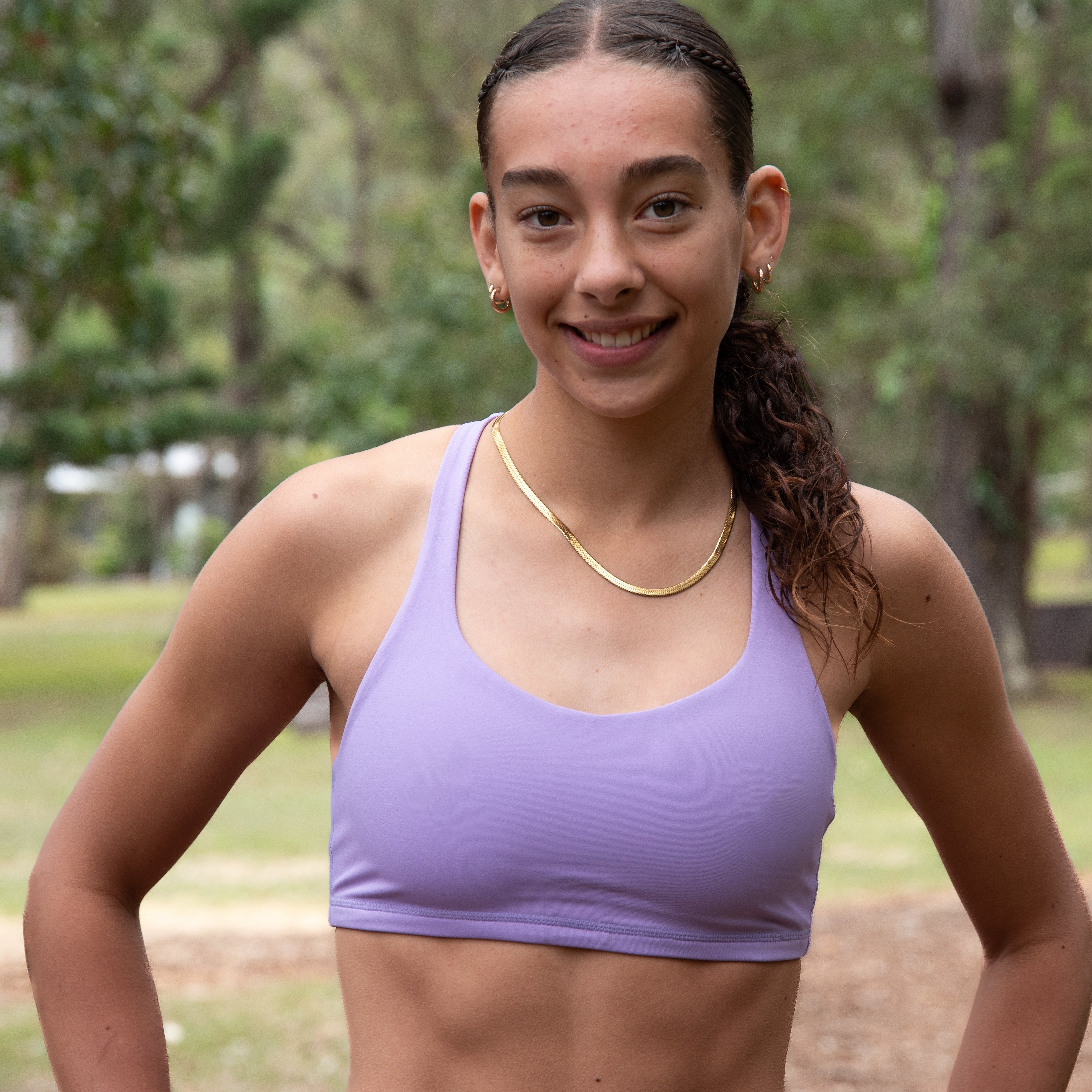 IMPI Strappy Running Bra Top - Lilac