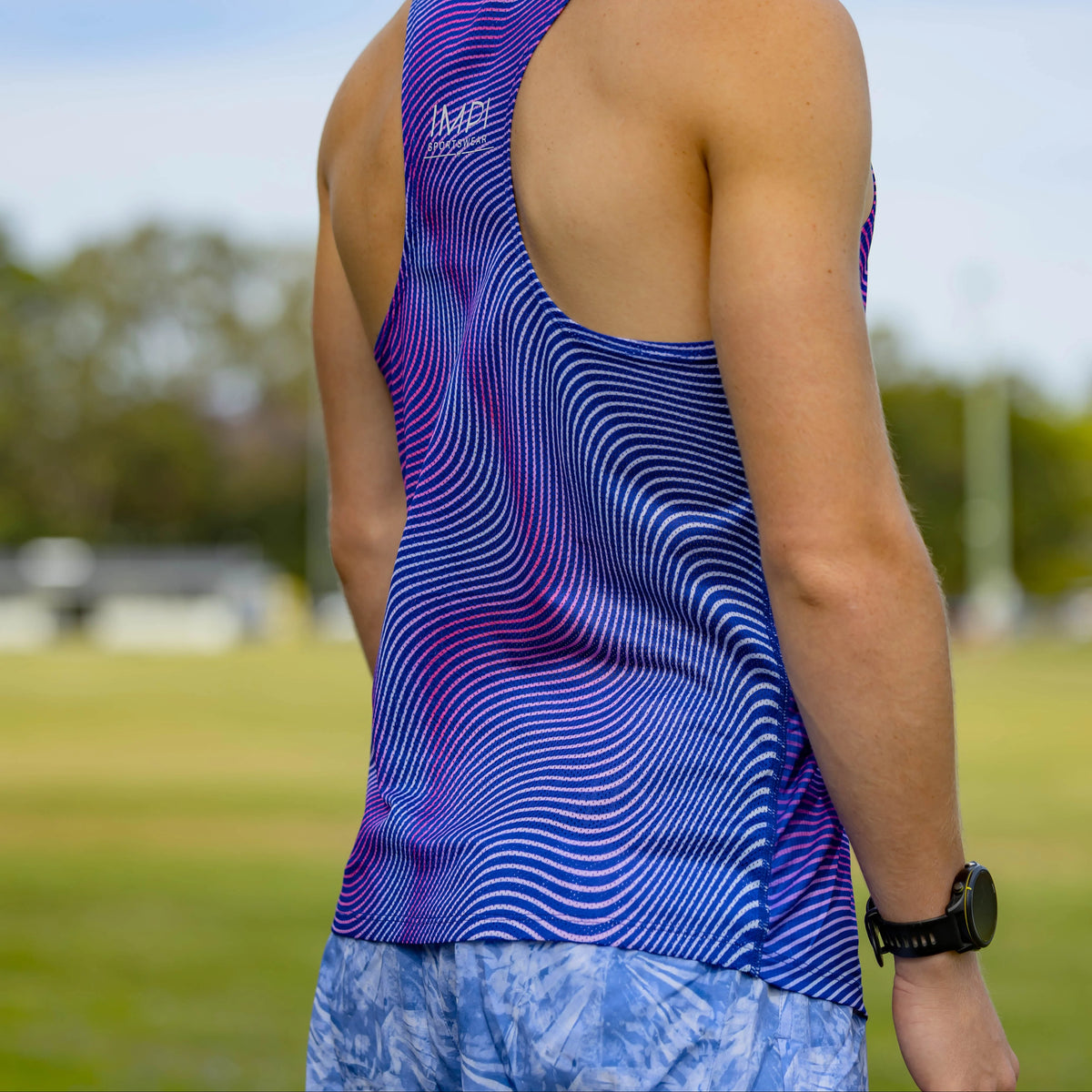 IMPI Boys Splittie Running Short - Paint Me Blue