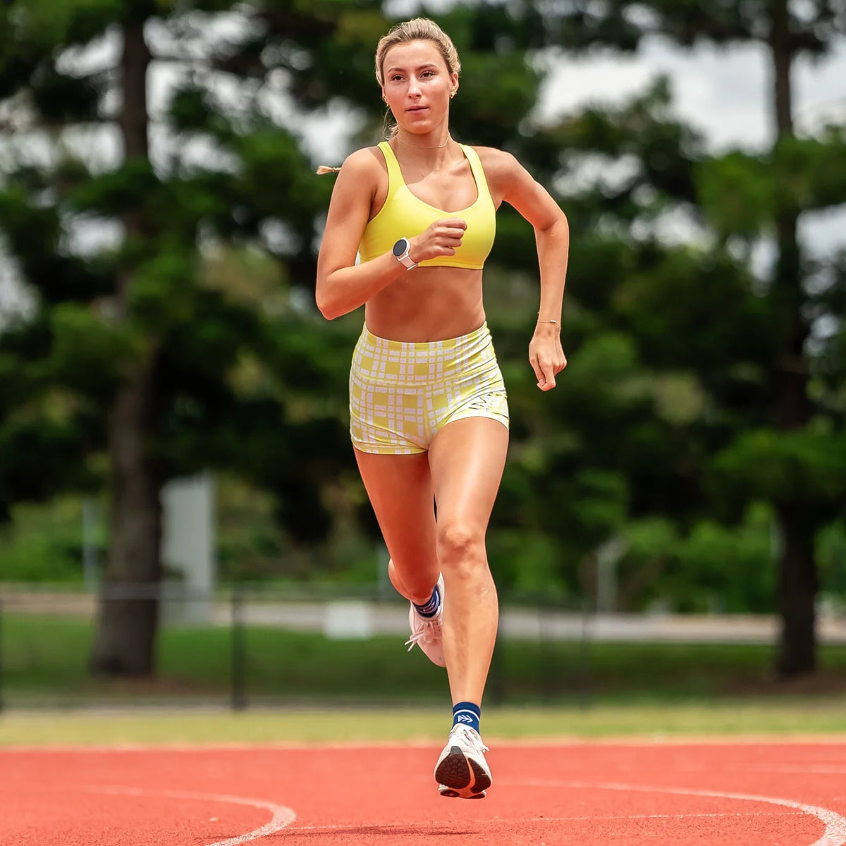 IMPI High Waist Bike Shorts- Lemon Squares