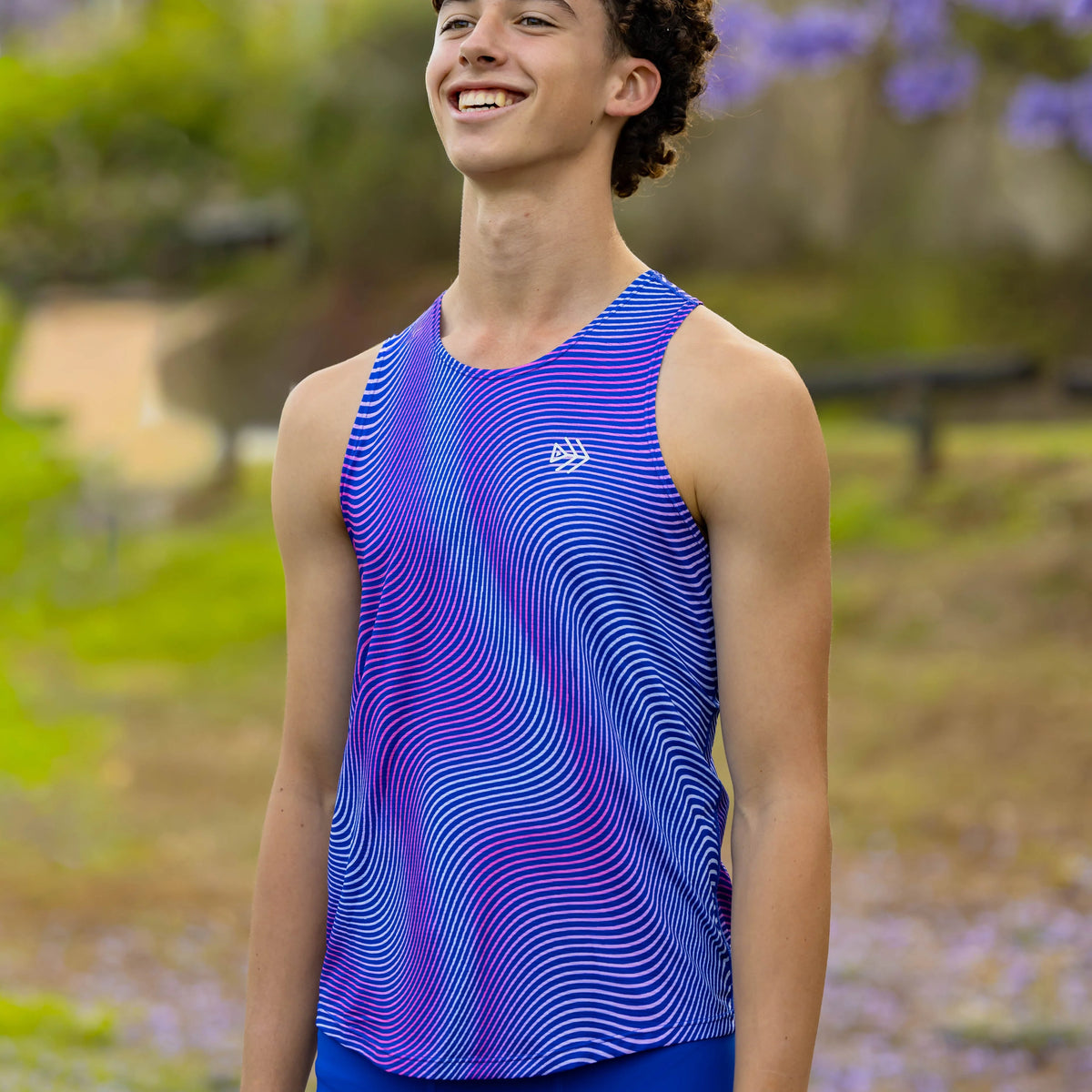 Blue Racing Boy IMPI Boys Race Back Singlet - Blue Mirage - IMPI Sportswear