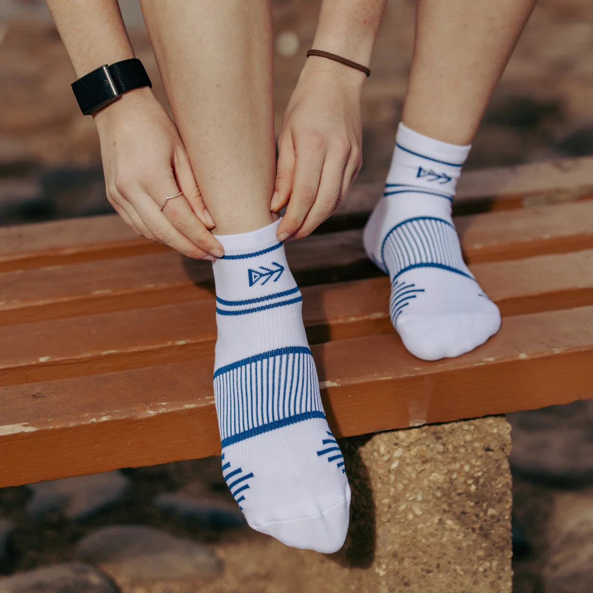 IMPI Shorter Crew Socks - White/Teal