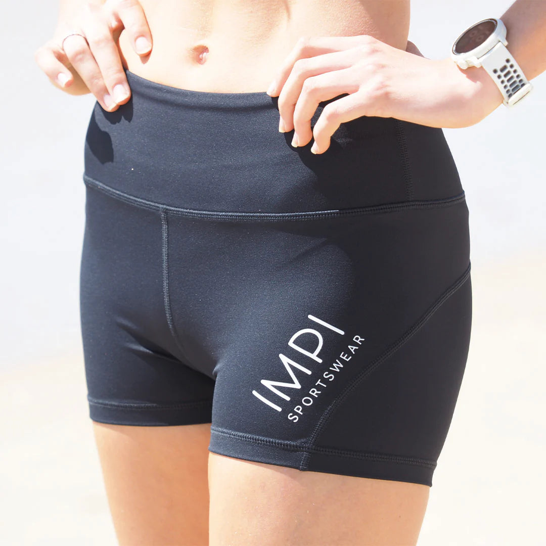 IMPI High Waisted Running Shorts - Black 1.0
