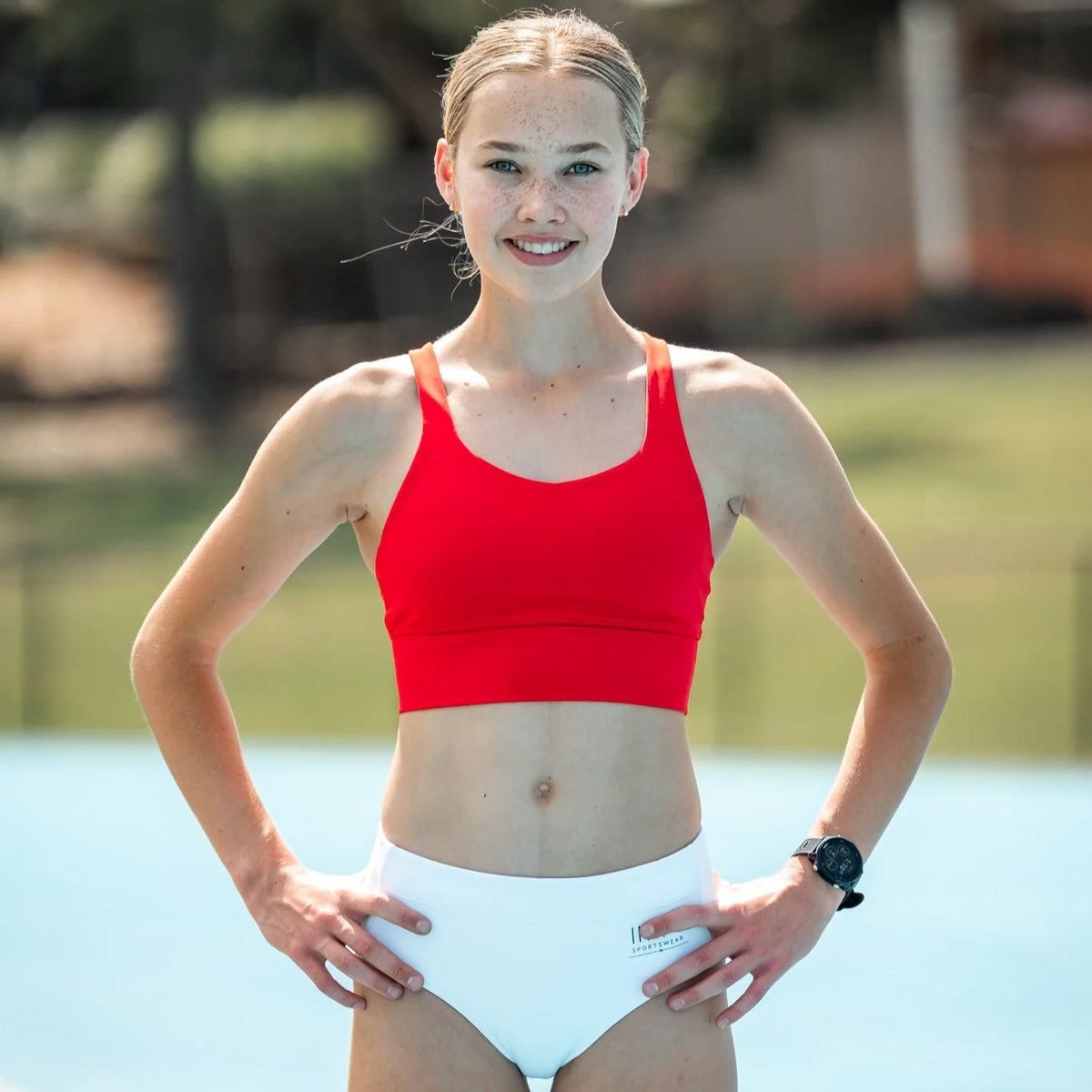 Track Racing Briefs Girls Track & Field Racing Briefs - White - IMPI Sportswear