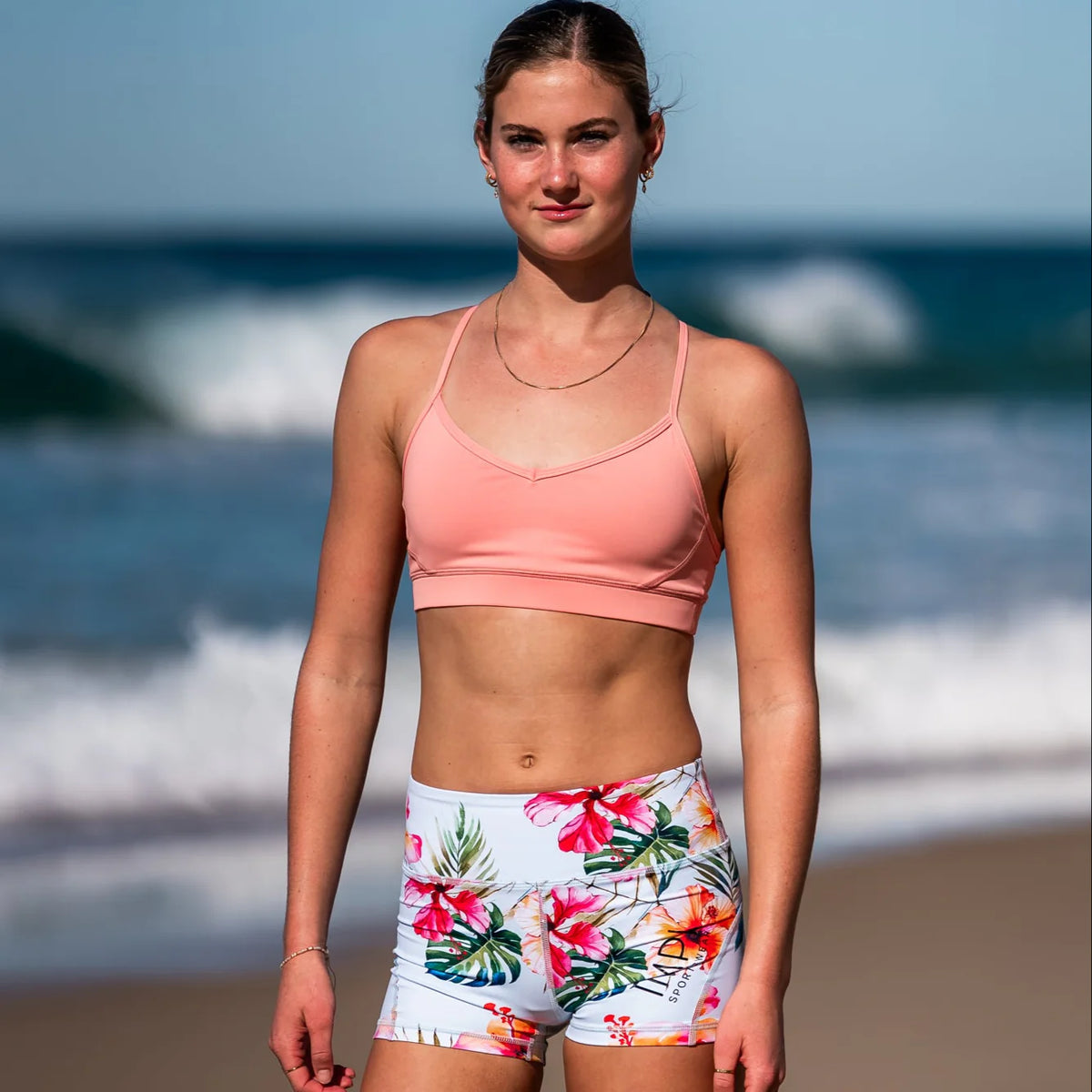 girls tropical bike shorts