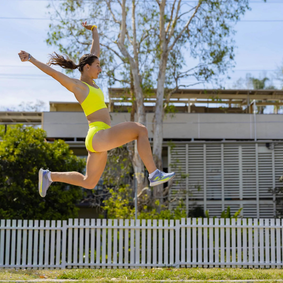 IMPI Longer Strappy Running Crop- Lemon