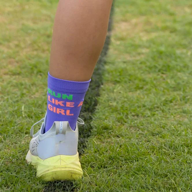 IMPI Longer Socks - Purple Run Like A Girl