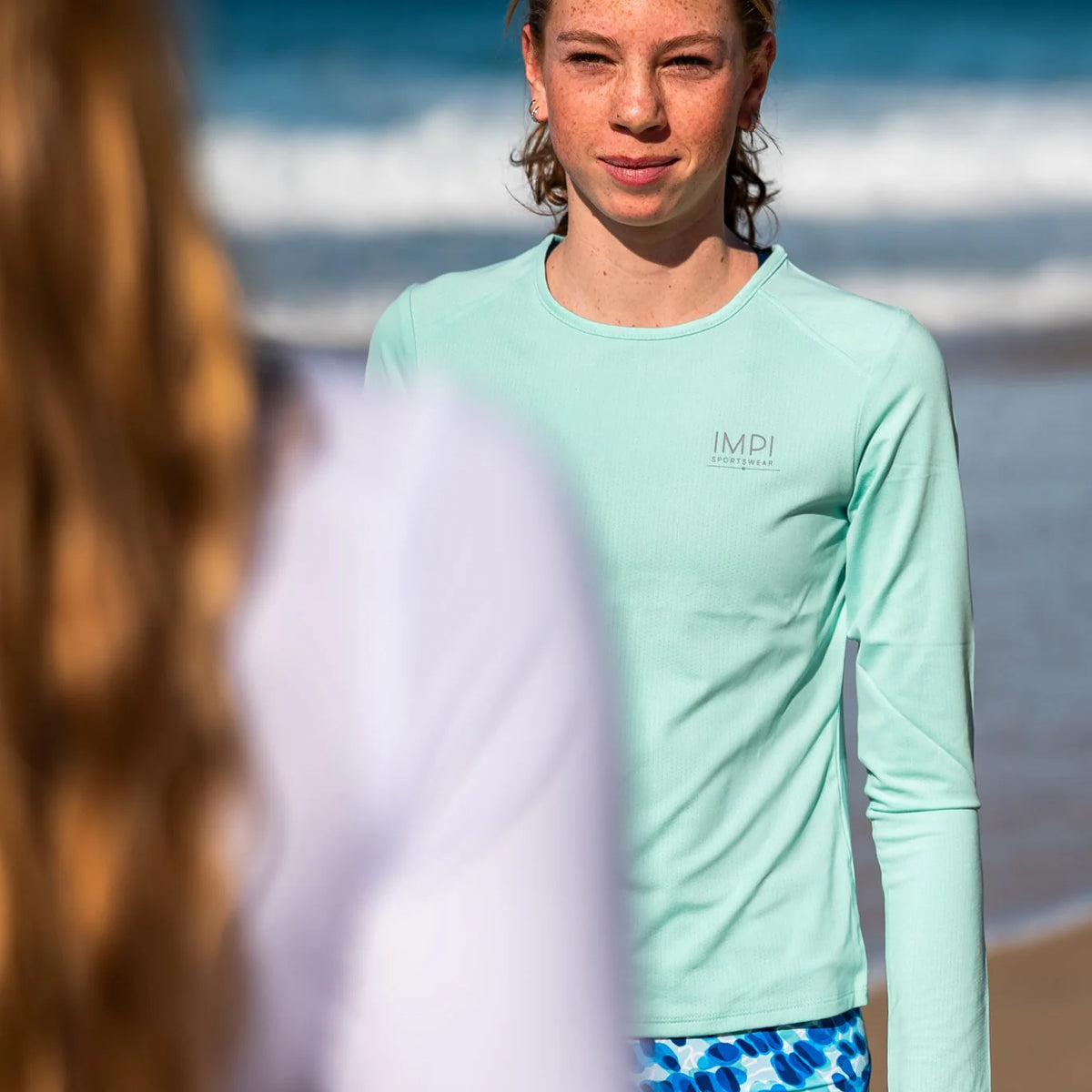 IMPI Long Sleeve Running Top - Aqua