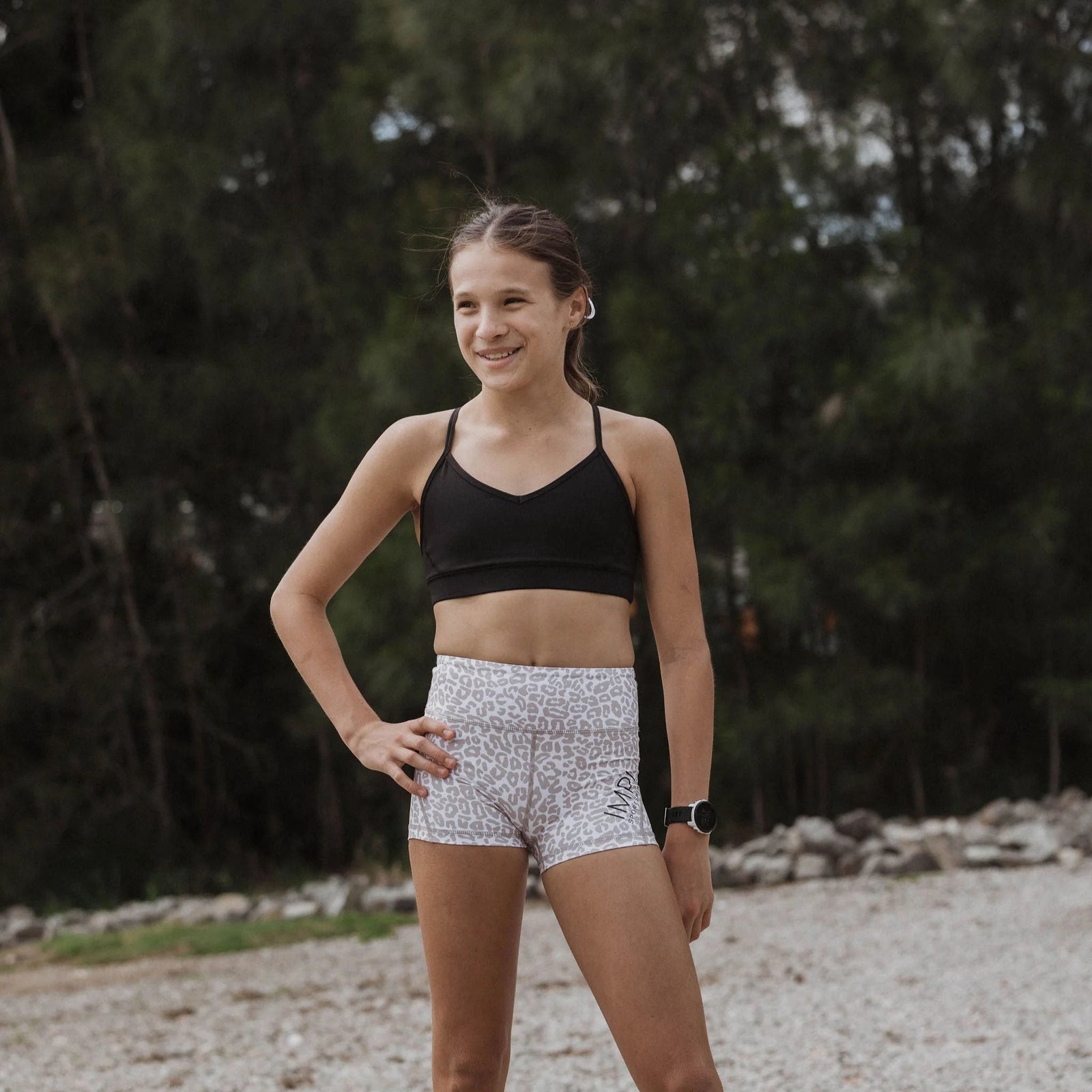 black sports bra