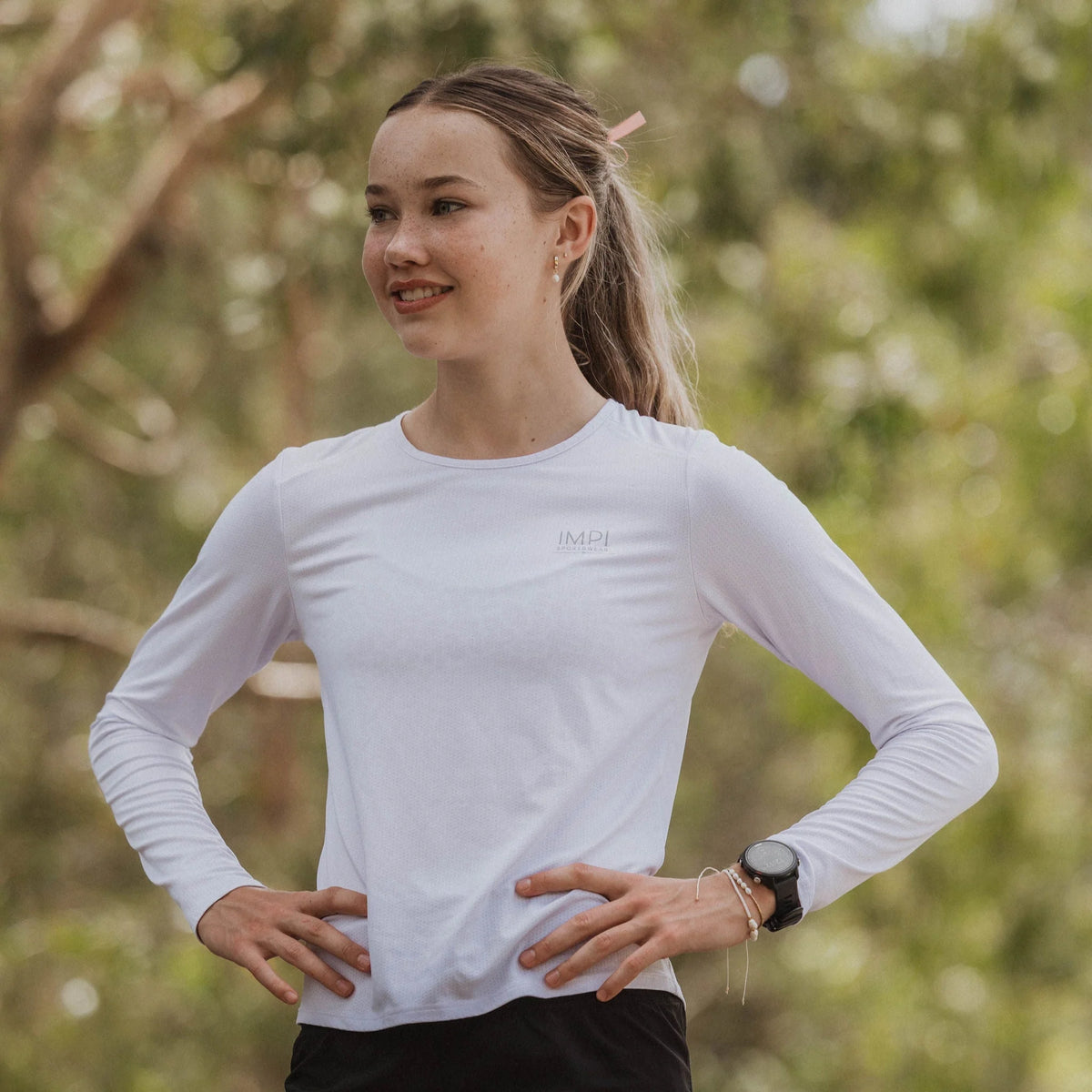 IMPI Long Sleeve Running Tee - White