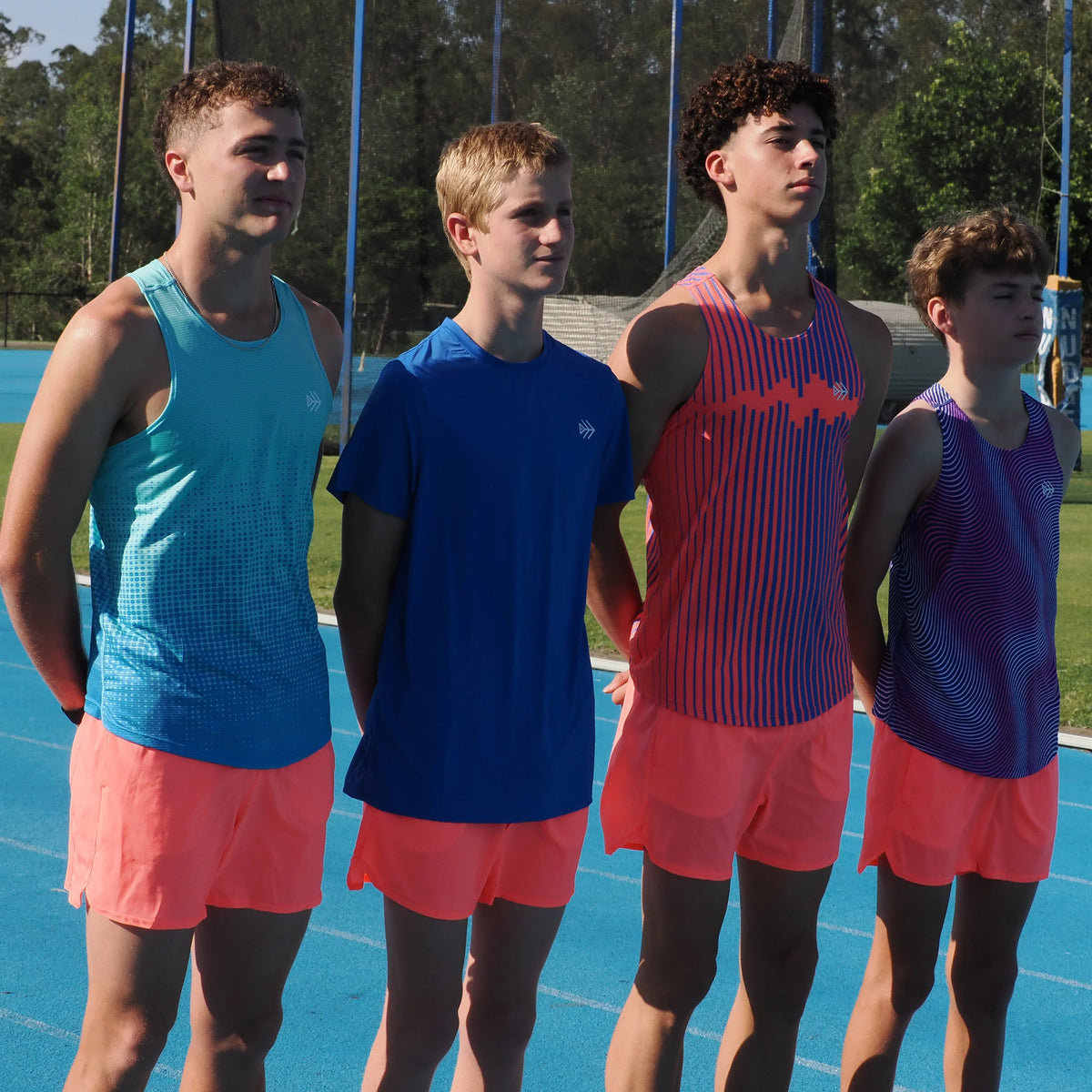 IMPI Boys Running Short - Neon Coral