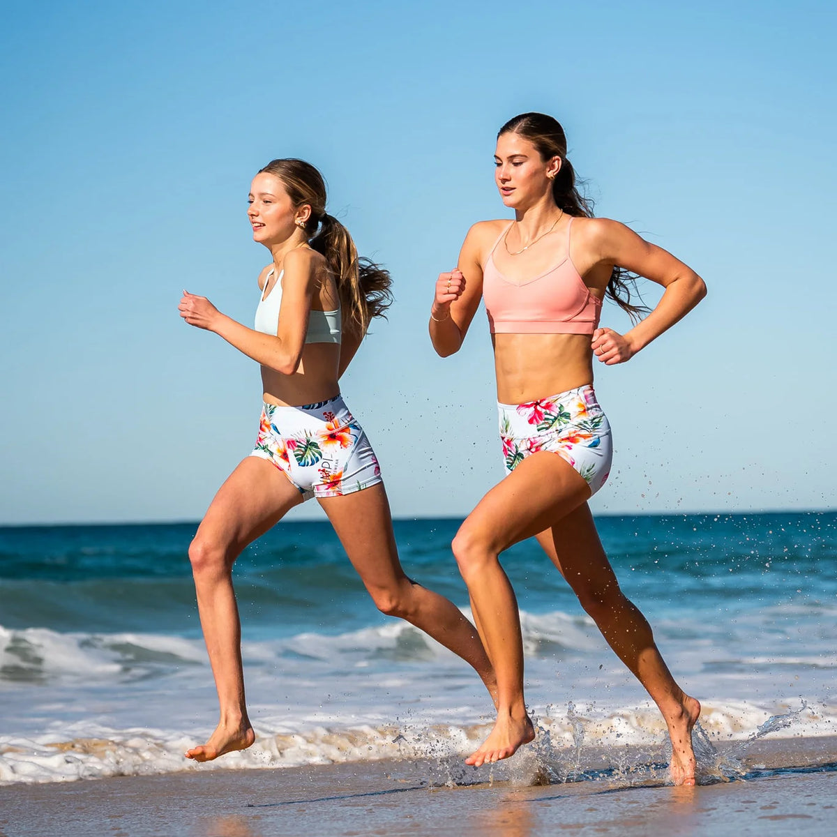 girls tropical bike shorts