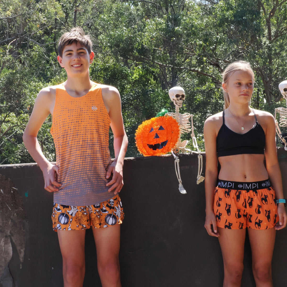 IMPI Boys Split Running Short - Pumpkins