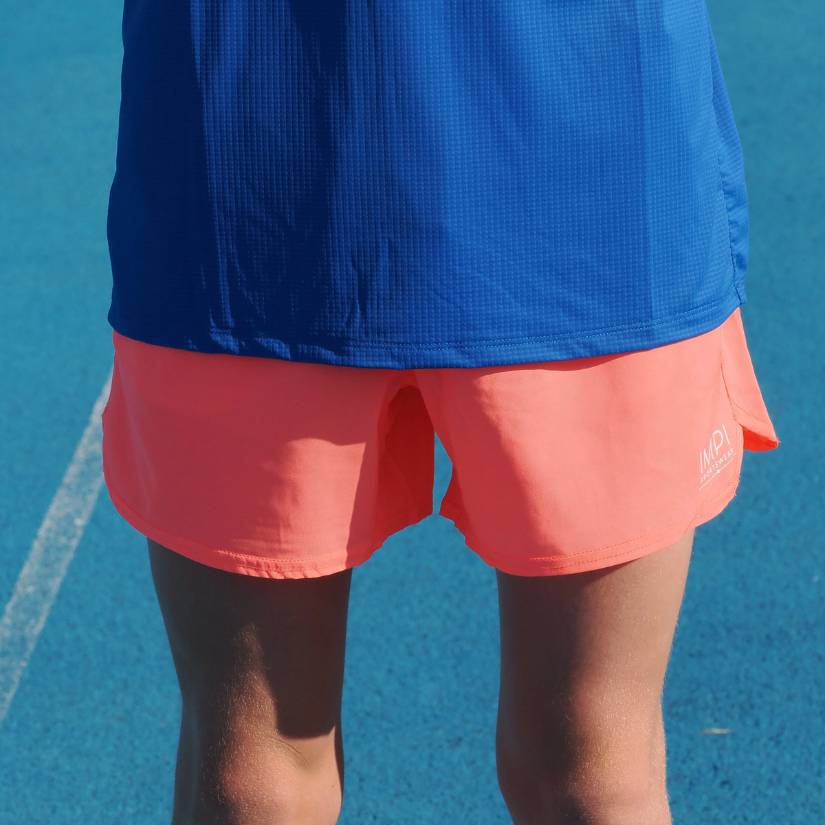 IMPI Boys Running Short - Neon Coral