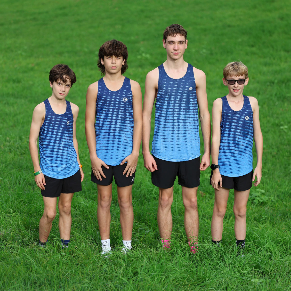Blue Racing Boy IMPI Boys Race Back Singlet - Navy/Blue - IMPI Sportswear
