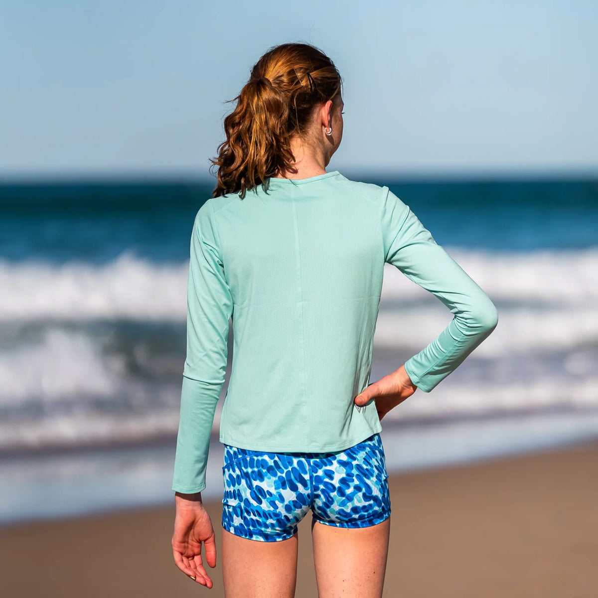 IMPI Long Sleeve Running Top - Aqua