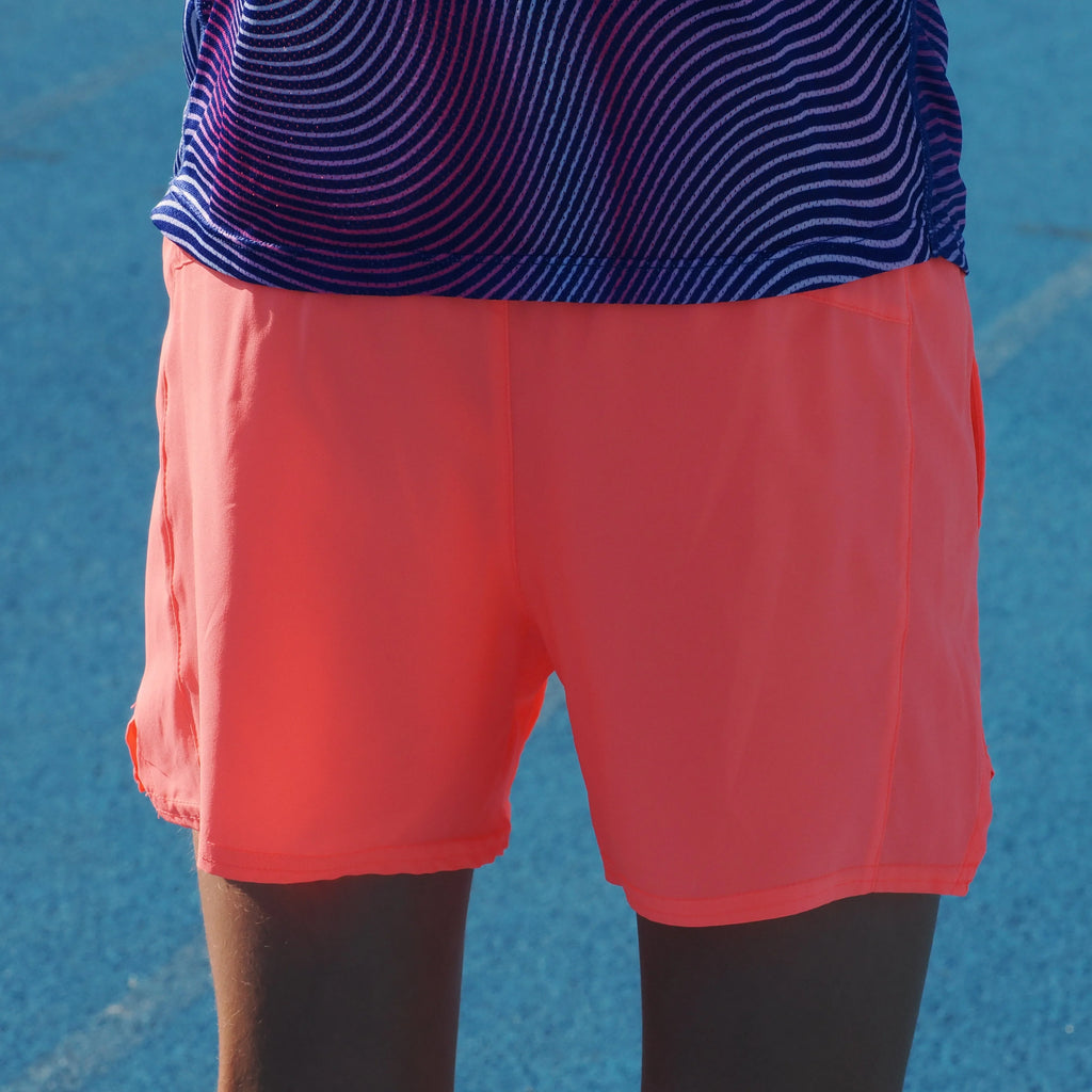 IMPI Boys Running Short - Neon Coral