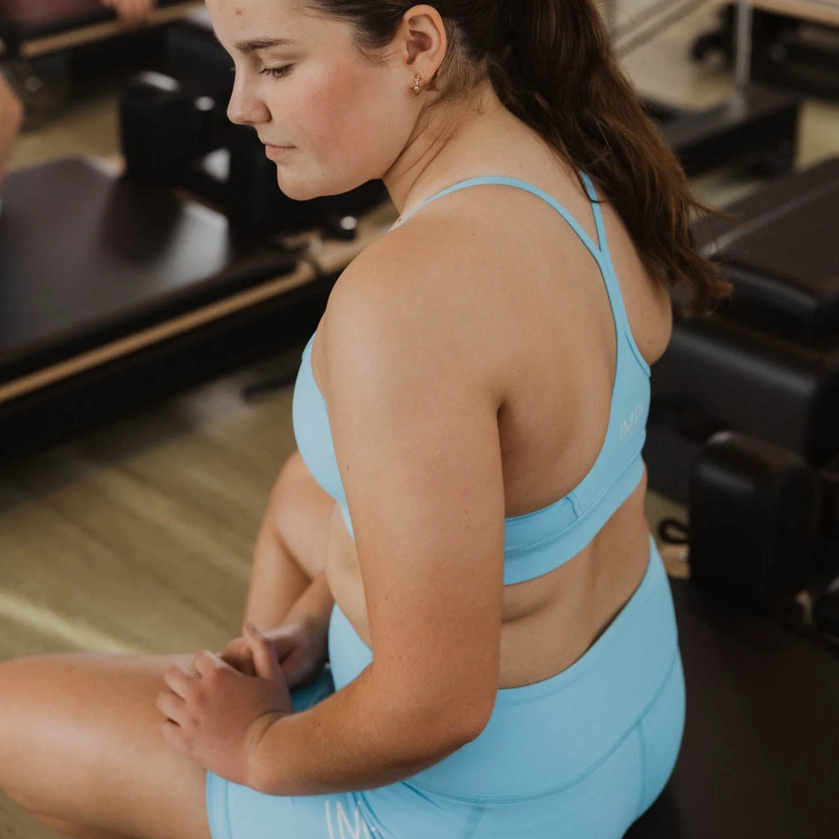 girls blue bike shorts 