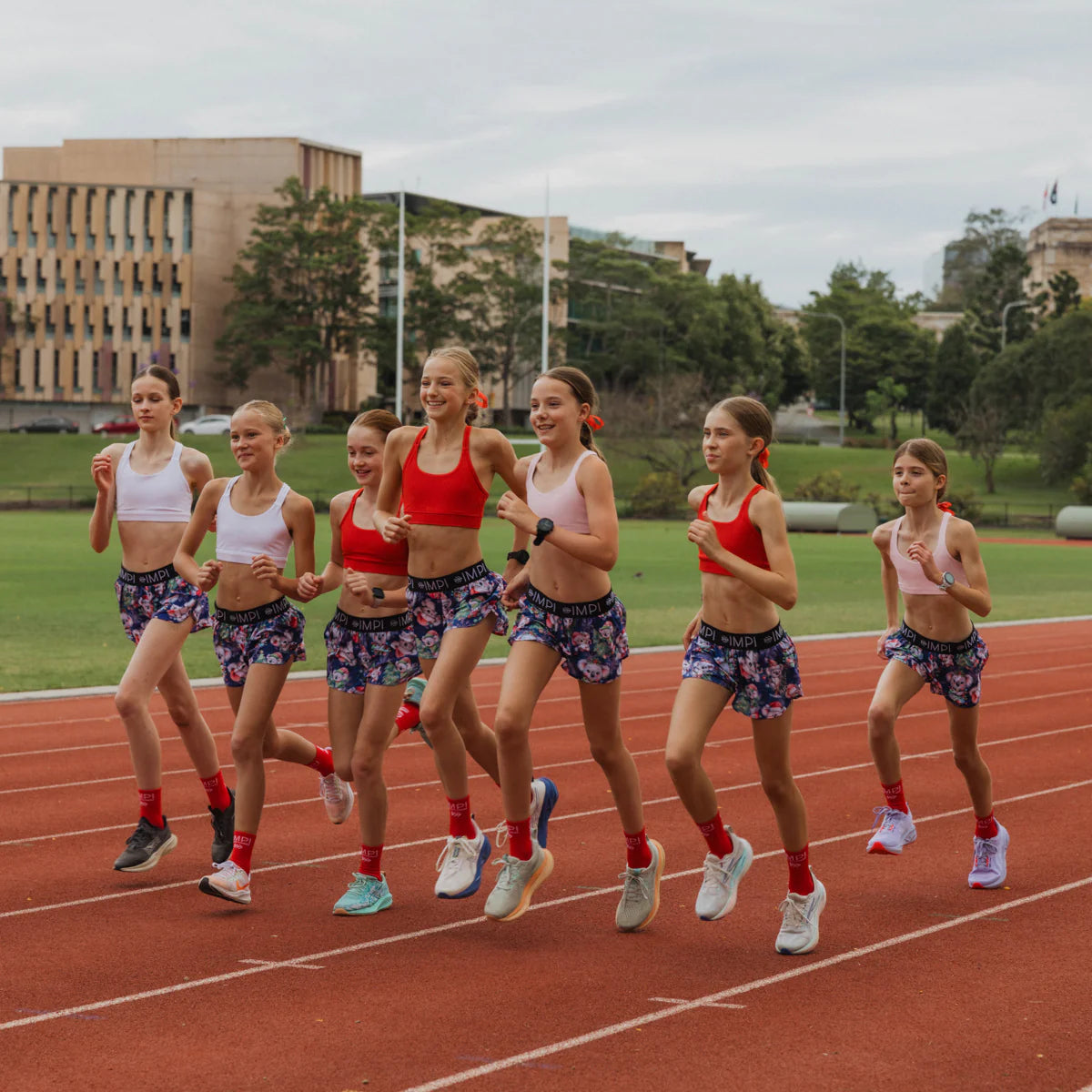 IMPI Girls Split Leg Running Short - Xmas Koalas