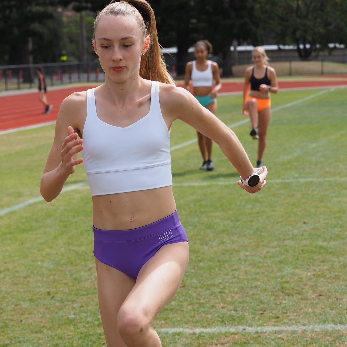 Track Racing Briefs Girls Track & Field Racing Briefs - Purple - IMPI Sportswear