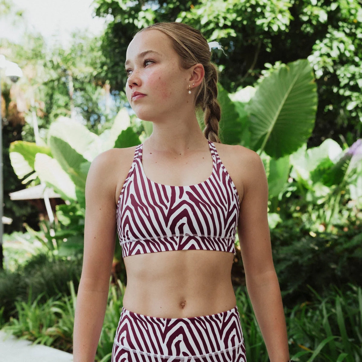 IMPI Loop Girls Crop Top - Berry Zebra