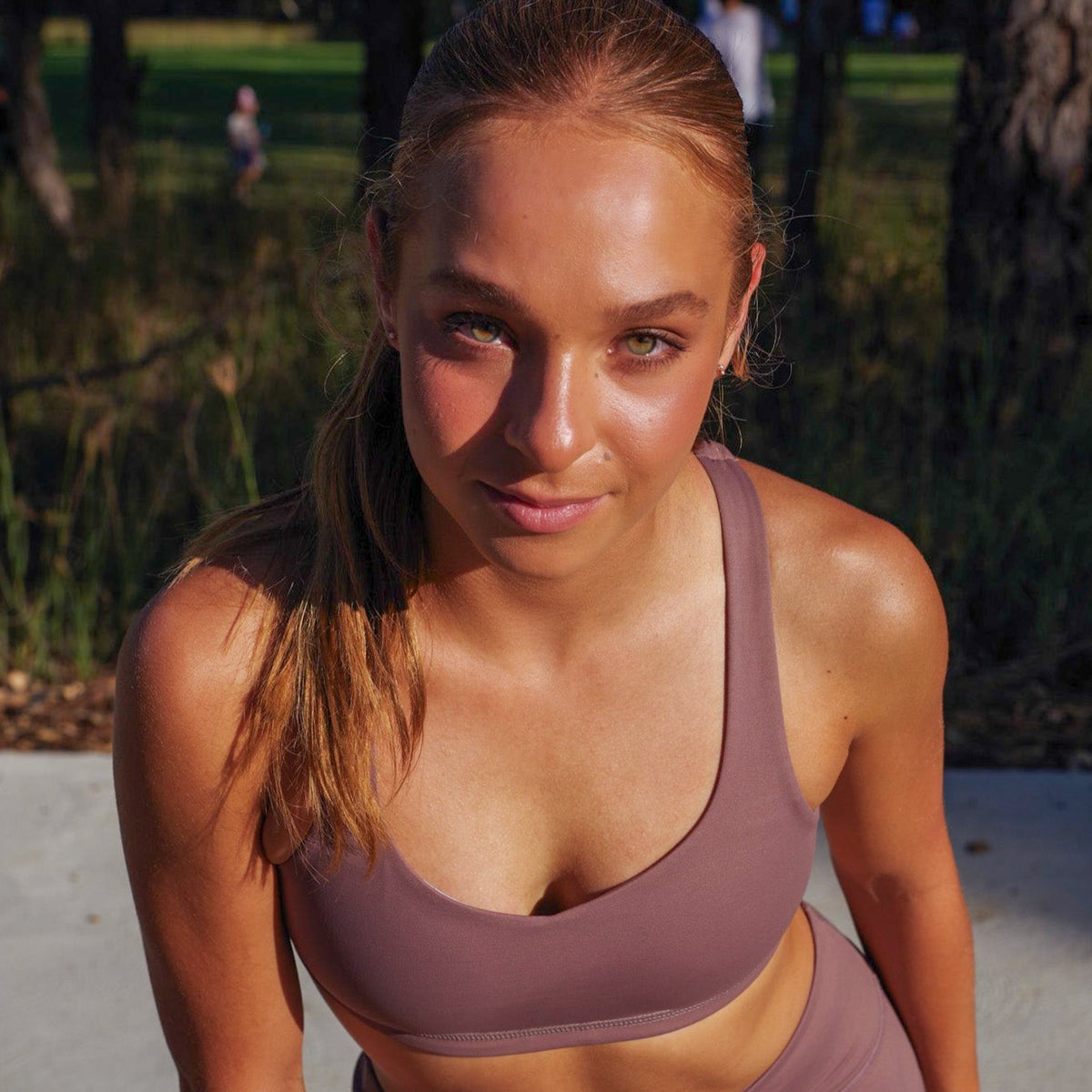 IMPI Strappy Running Bra Top - All Natural