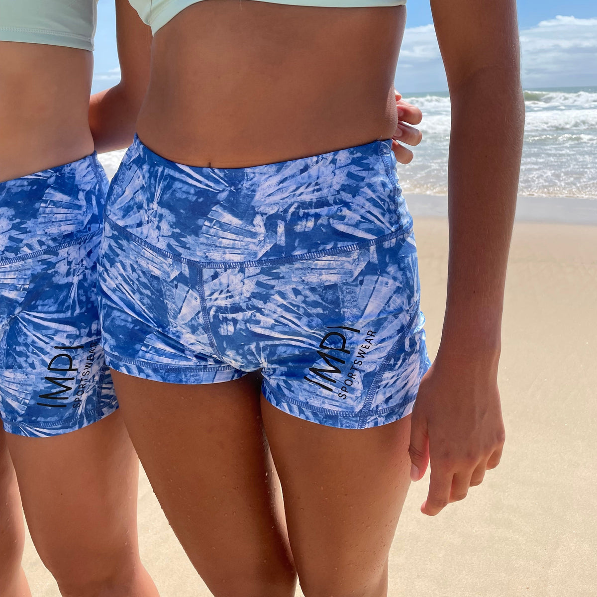 IMPI High Waist Running Short - Paint Me Blue