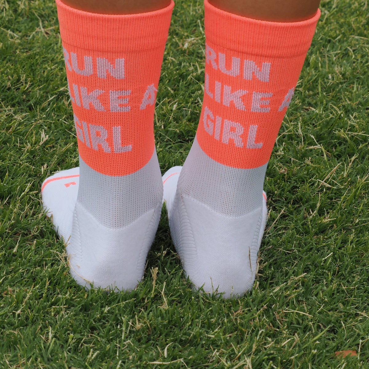 girls coral running socks