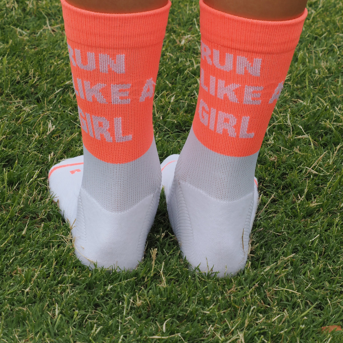 girls coral running socks