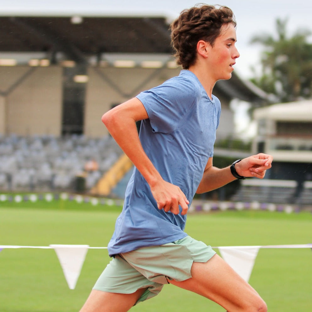 boys blue running tee