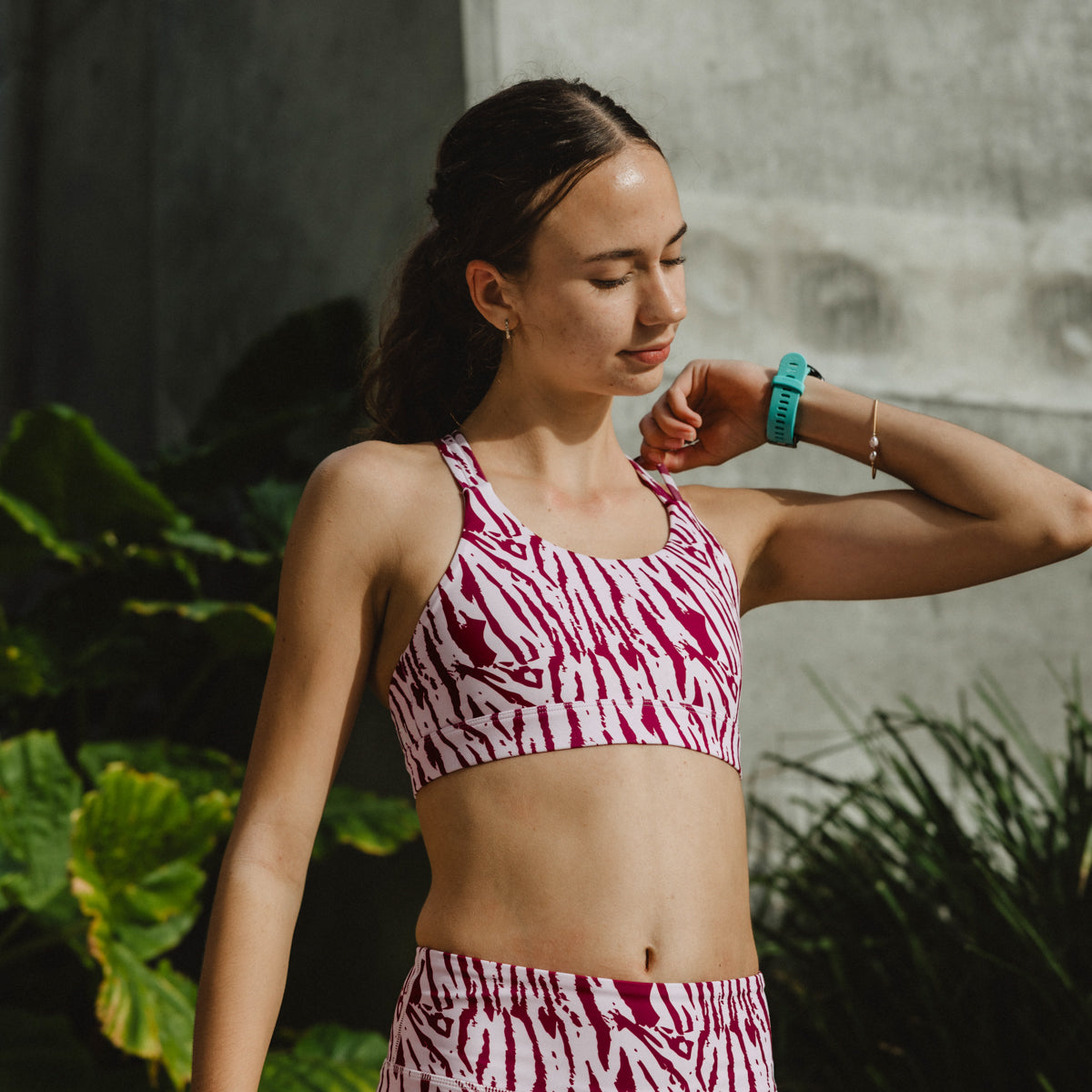 pink zebra crop top