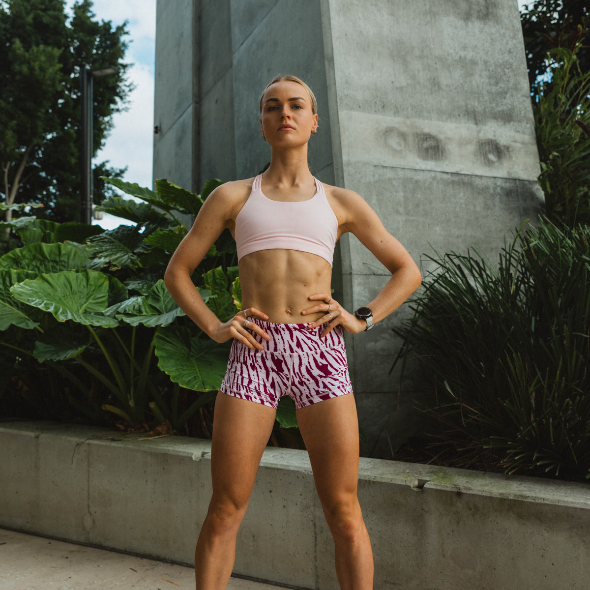 pink zebra bike shorts