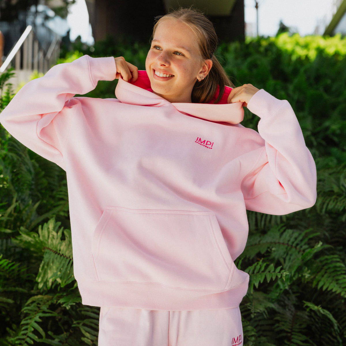 girls pink tracksuit top