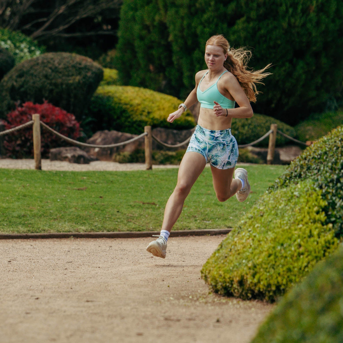 mint jungle bike shorts with pockets