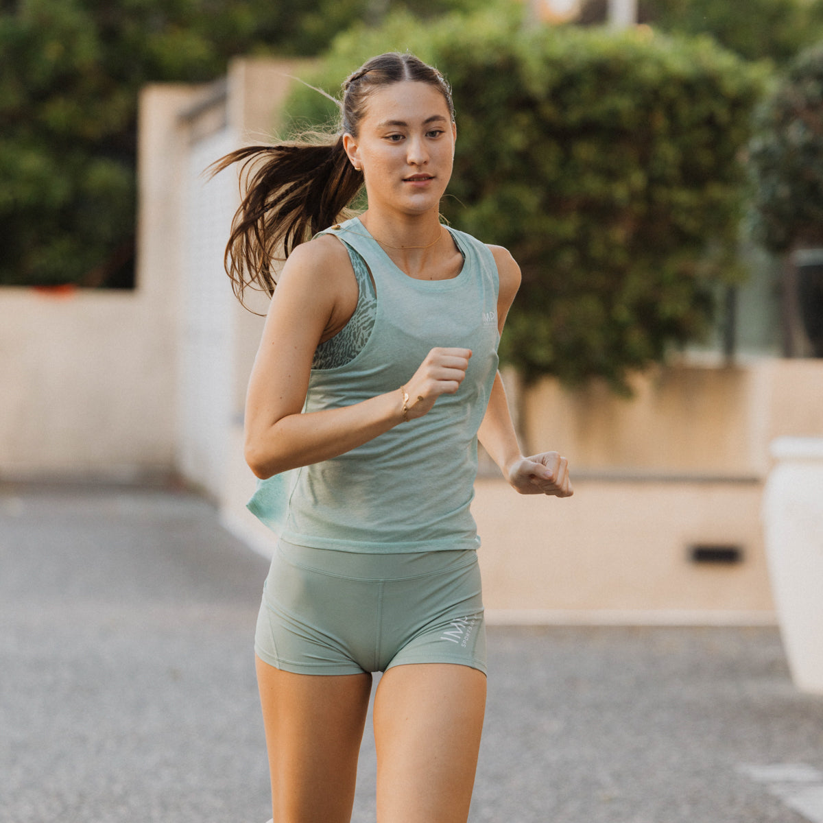 IMPI Open Back Running Singlet - Matcha