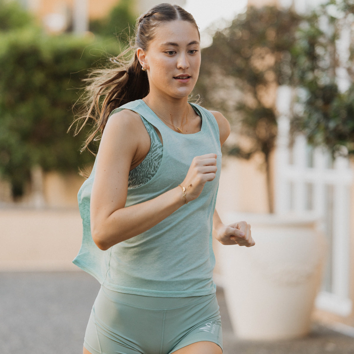 IMPI Open Back Running Singlet - Matcha